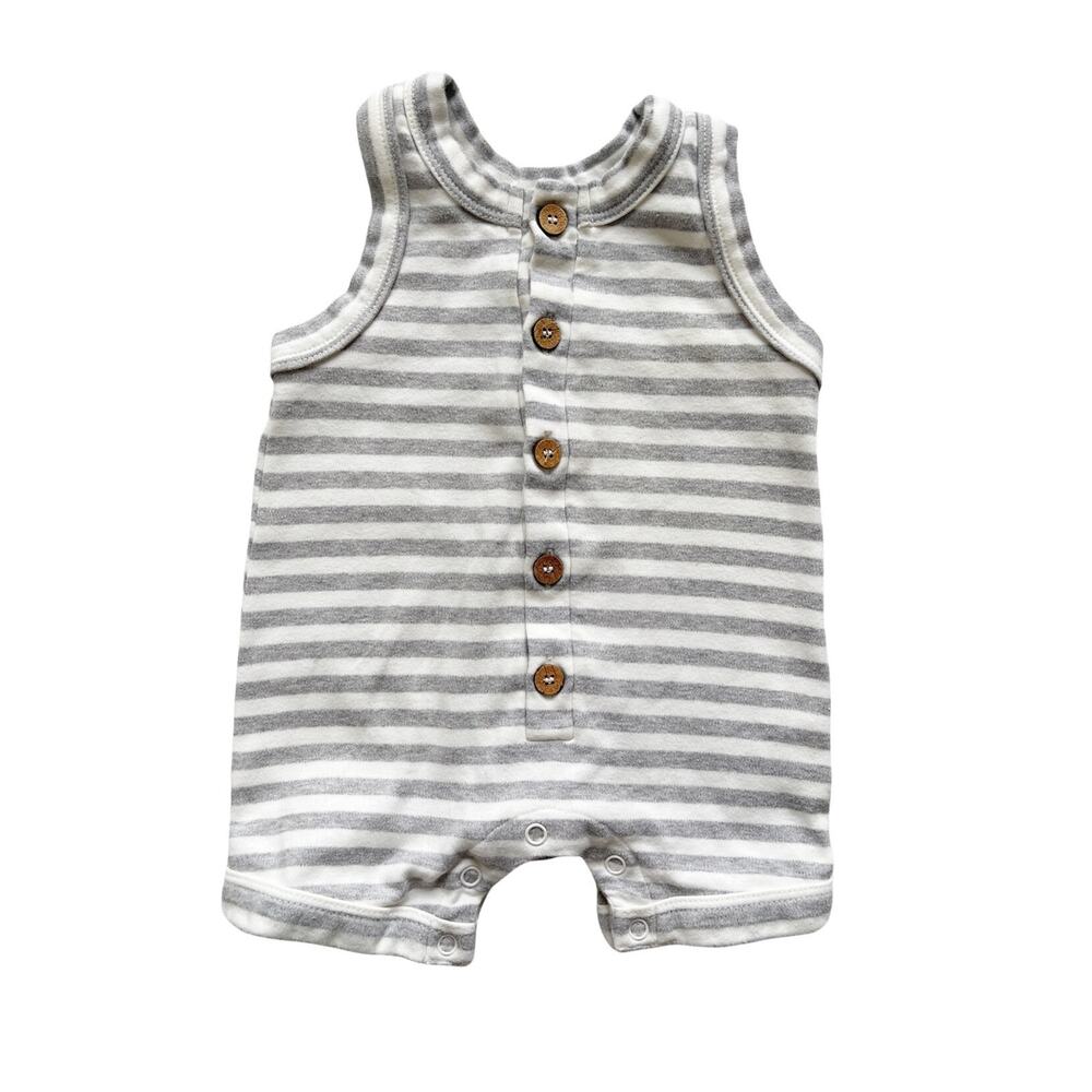 City Mouse Striped Tank Romper Size 3-6m